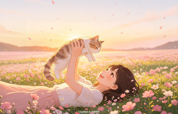 143花海里的猫