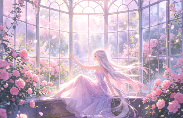 150粉色花女