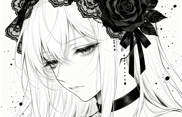 179黑白少女