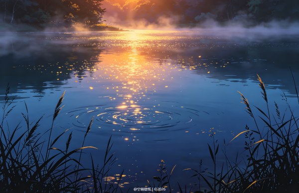 124夕阳水岸